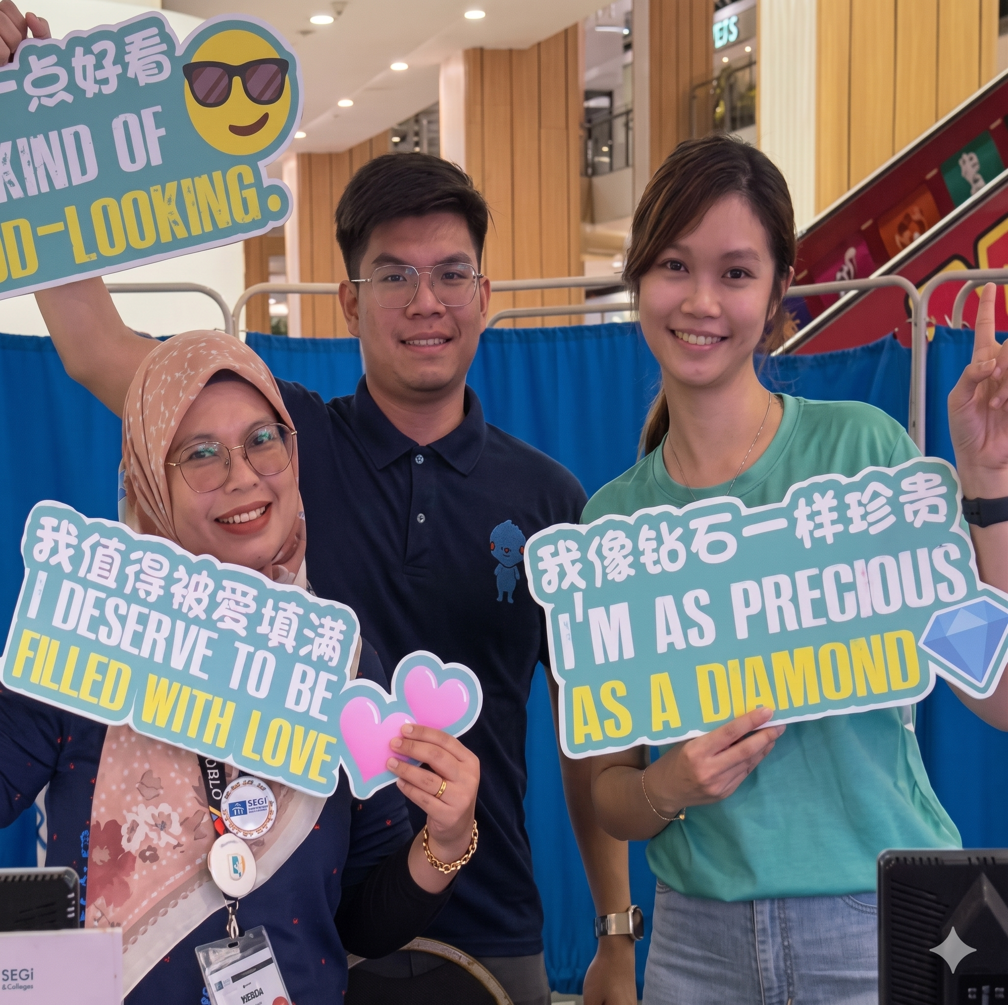 University students participating in the SEGi University health and wellness day roadshow